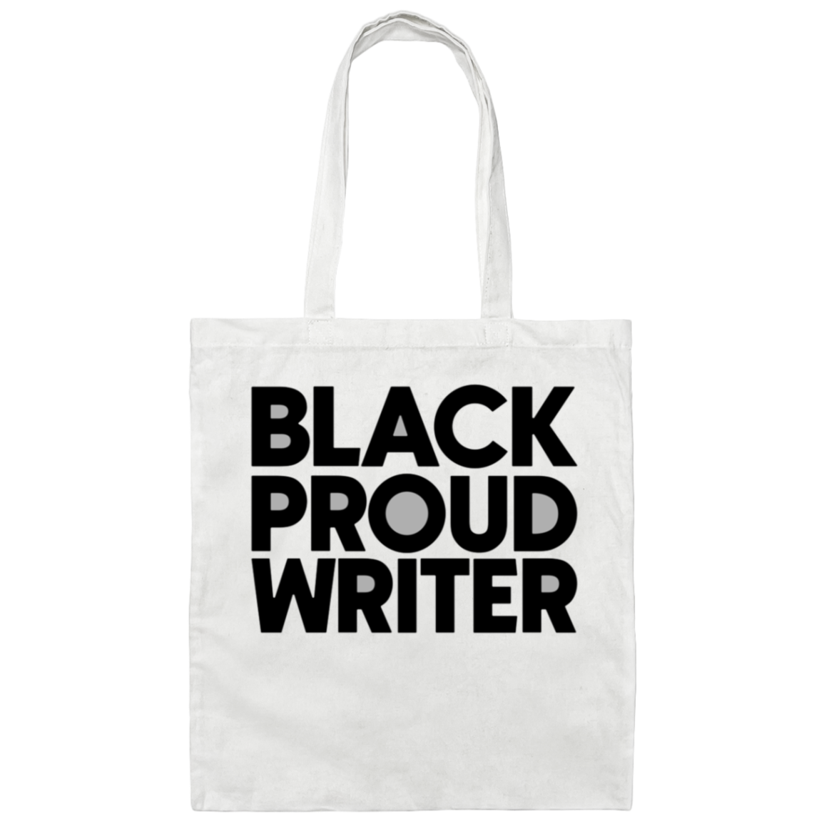 Black Proud Writer Tote Bag (Black & White)